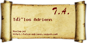 Tálos Adrienn névjegykártya